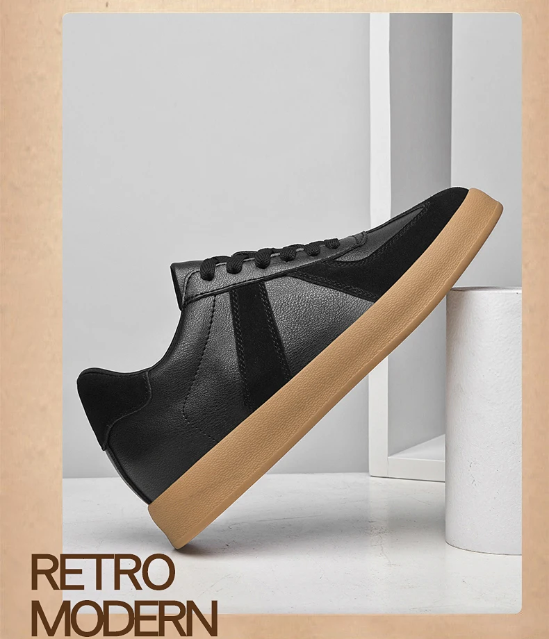 Elevator Sneakers For Women&Men Shoes Genuine Leather Height Increasing Shoes Lace Up Trainers Ladies Flat Shoes For Men