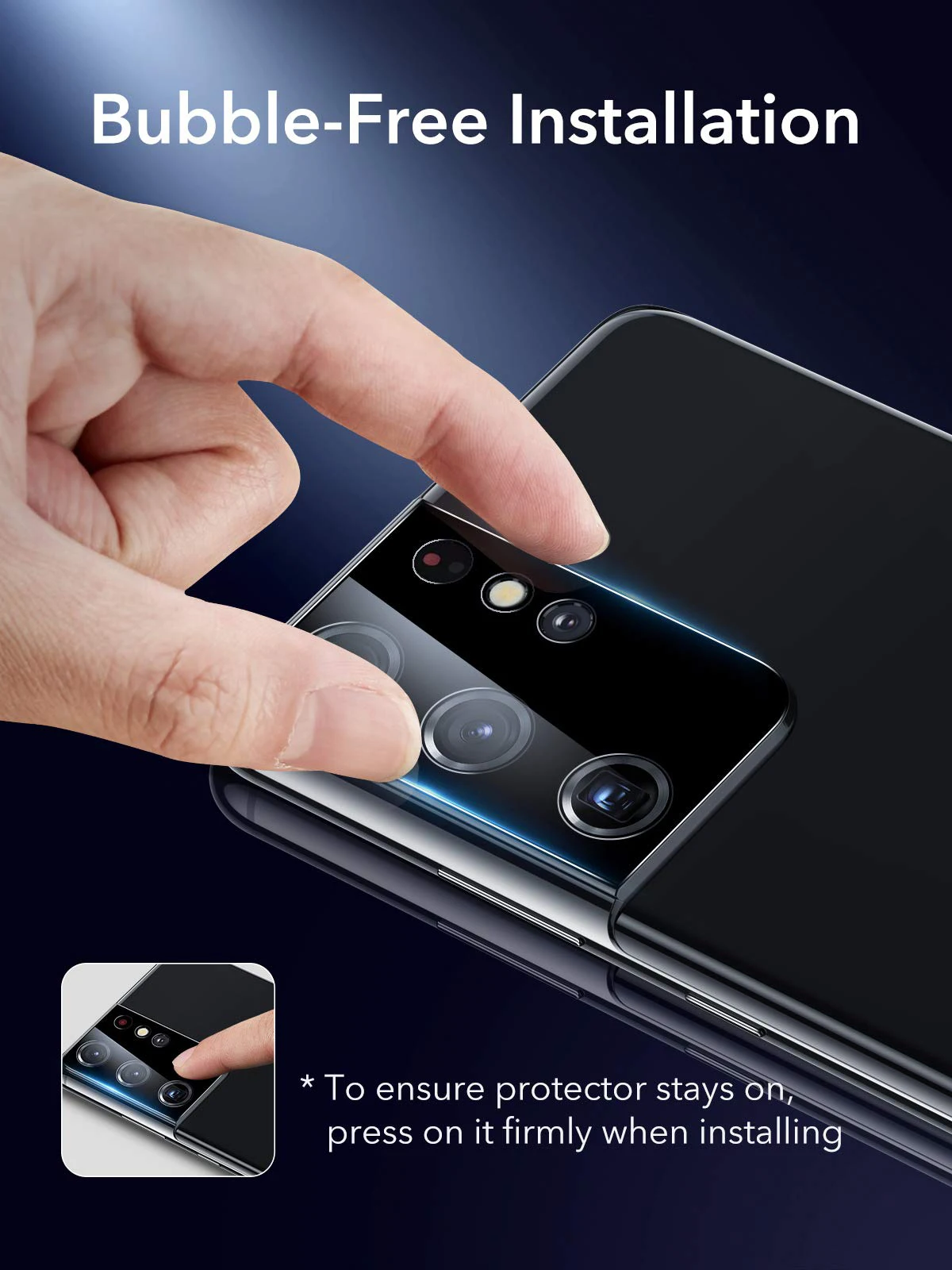 Premium Tempered Glass Camera Lens Protector - 2 Pack Full Coverage