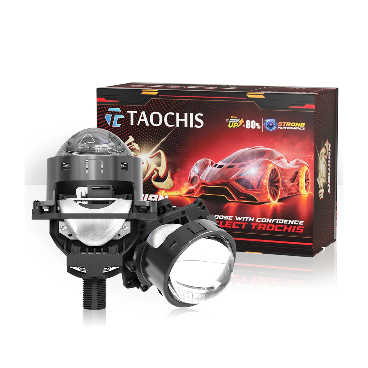 TAOCHIS-9-chips-BI-LED-projector-lens-for-upgrade-car-headlights ...