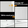Bathroom Organizers, 24" Wall Mounted Bathroom Vanity With Sink Floating Vanity Two Drawers Bathroom Cabinet With Ceramic Integr 3