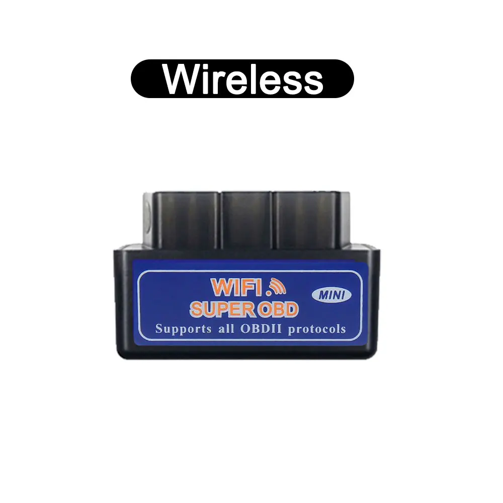 Mini OBD2 Car Scanner ELM 327 Tester Wireless WIFI Bluetooth Car Interface Scanner Tool for Android IOS car battery charger price Code Readers & Scanning Tools