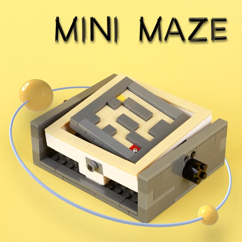

Набор строительных блоков MOC мини-лабиринт Pinball консоль, Интеллектуальный интерактивный пазл, лабиринт, игровые блоки, сборные игрушки, подарок для детей