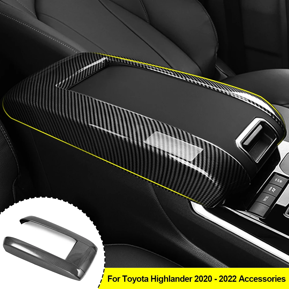 

For Toyota Highlander 2020 2021 2022 XU70 Armrest Box Protective Covers Car Central Armrest Decorative Modification Accessories