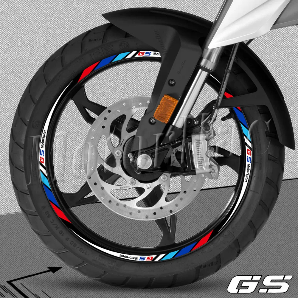 Per Bmw R1250 Gs R 1200 Gs G310 Gs F650Gs F750Gs Riflettente Moto Cerchione Adesivo Decalcomania Mozzo Striscia Nastro Accessori
