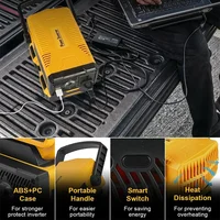 300W Portable Battery Inverter Dual Port Input With USB And Type-C Port Three Light Source Modes For Dewalt 18/21V Battery 2