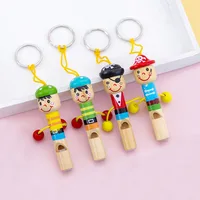 7cm Wooden Whistling Toy Musical Instrument Cartoon Pirate Style Wood Whistle Kids Music Educational Toys for Children Gifts 1