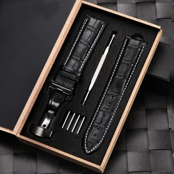 Premium Genuine Leather Watch Band Strap - Multiple Sizes Available - 22mm (B3 with box)