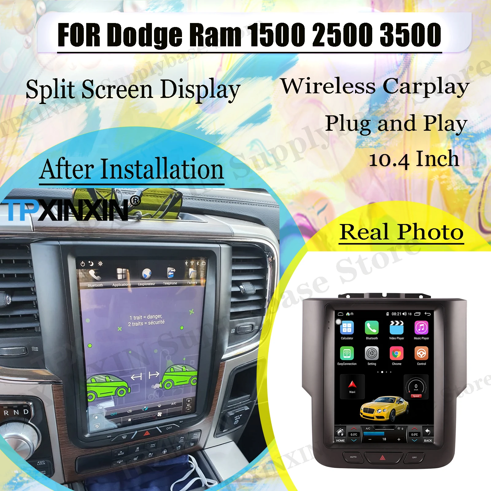 CarplayRadioCocheWithBluetoothAndroidForDodgeRam150025003500