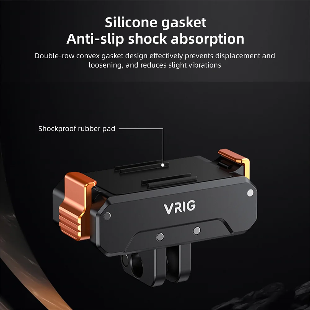 VRIG AC-31 DJI 오즈모 액션 5 프로/4/3용 마그네틱 퀵 릴리즈 마운트(1/4인치 고로 마운트 포함, 고로 12 DJI 액션 호환)