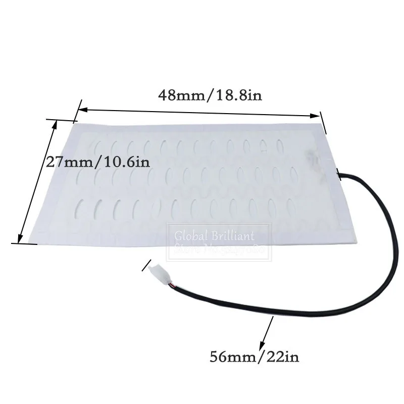 범용 자동차 온열 시트 커버 패드 합금 와이어 키트, 자동차 겨울 온열 히터 매트, 2x, 4x12V, 48x27cm