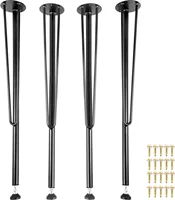 Hairpin Metal Table Legs 28 Inch Desk  Set of 4 Heavy Duty Bench  3-Rod Metal Furniture  Wrought Iron Coffee Table 1