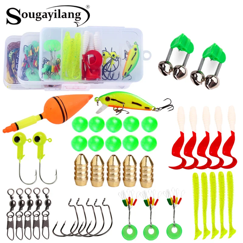 SougayilangFishingAccessoriesBaitKitIncludingJigHooksFishing