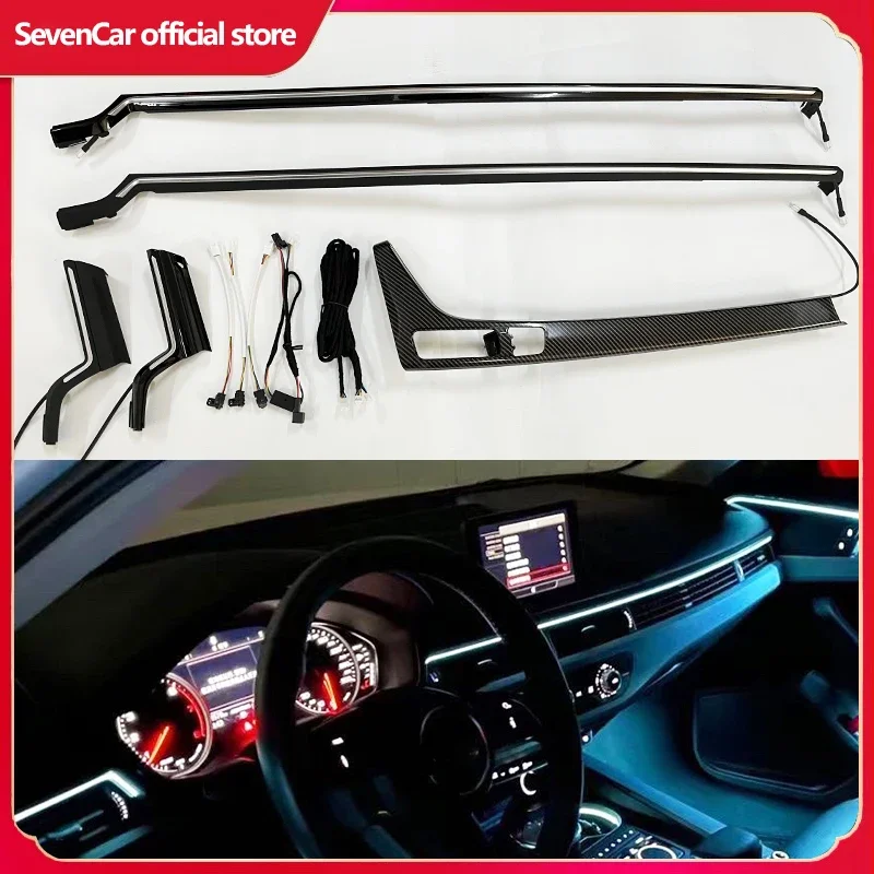 

32 Colors Dashboard Strips Ambient Light For Audi A4 B9 2017-2023 Interior Neon Light Instrument Led Strip