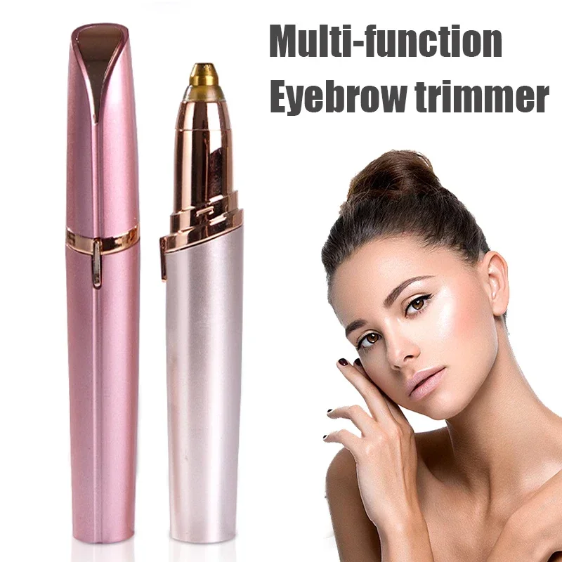 1pc electric eyebrow trimmer Eyebrow trimmer Facial hair remover Female makeup painless automatic eyebrow trimmer tool 2