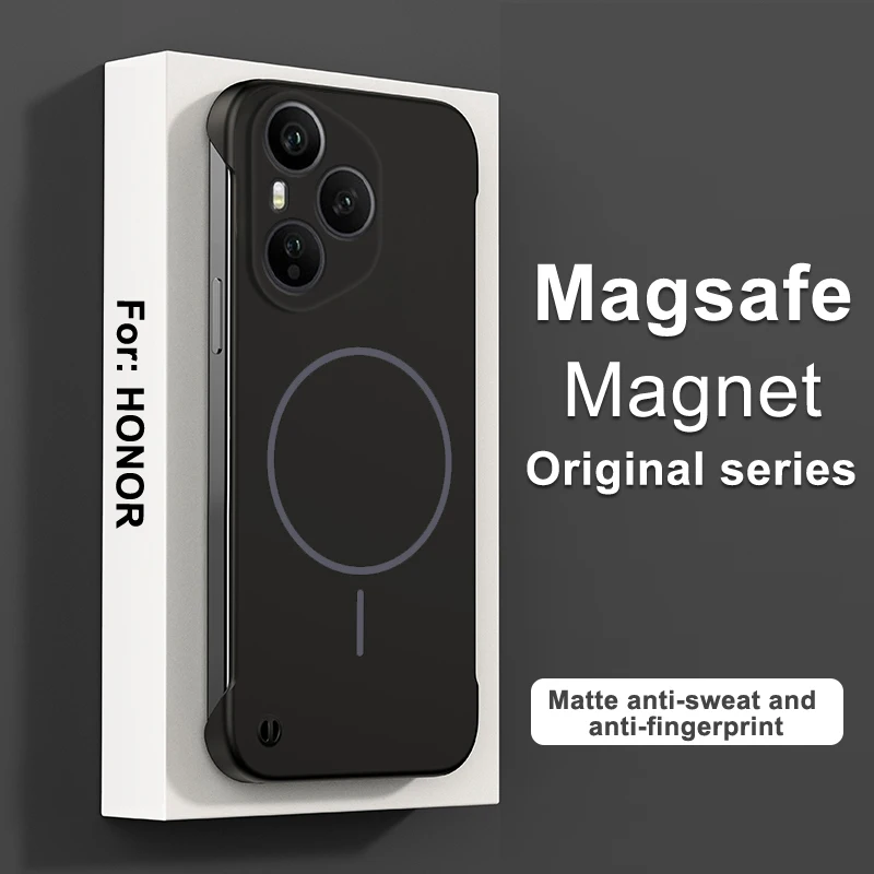 Magnetic Frameless Shockproof Matte Ultra Thin Hard Case with Wireless Charging Compatibility
