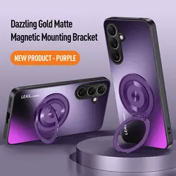 Magnetic Ring Stand Phone Case with Magsafe and Lens Protection - Galaxy S26+ (Purple (Holder))