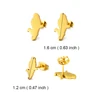 Anniyo (Two size) France Martinique Stud Earrings Stainless Steel Jewelry @274821 4