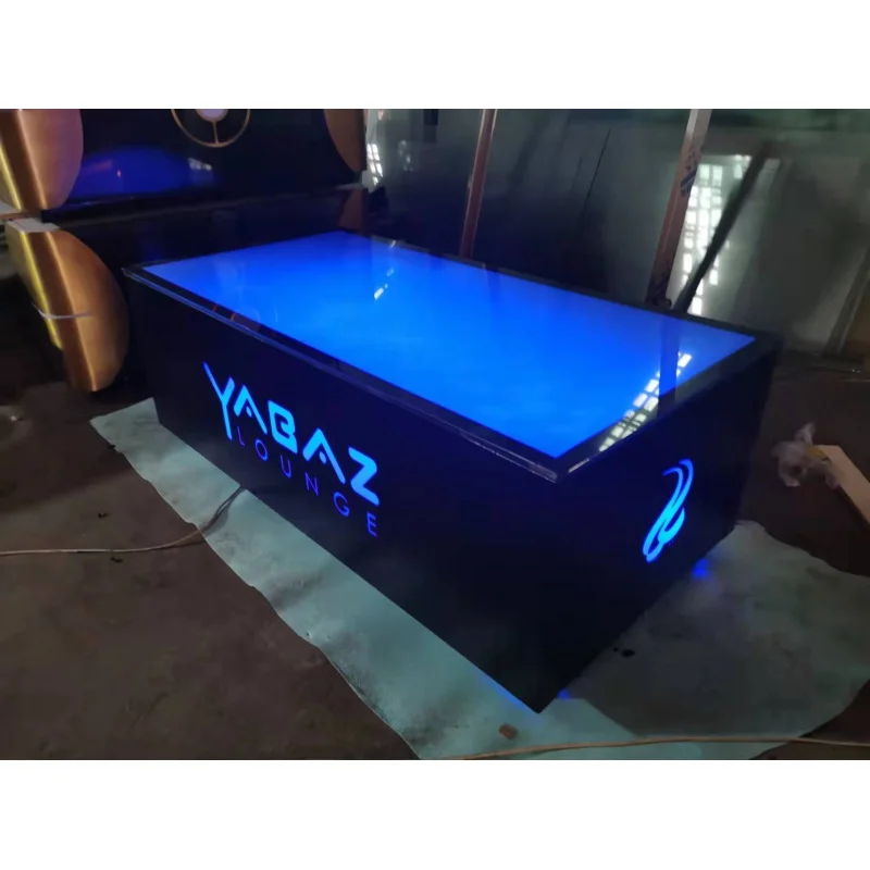 Custom bar furniture nightclub/ktv/night club/led cube table customize hookah lounge furniture led Coffee Table