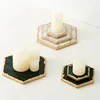 Natural Marble Trays Decorative Nordic Gold Stroke Candlestick Modern Jewelry Cosmetic Storage Tray Wedding Decoration Ornament 4