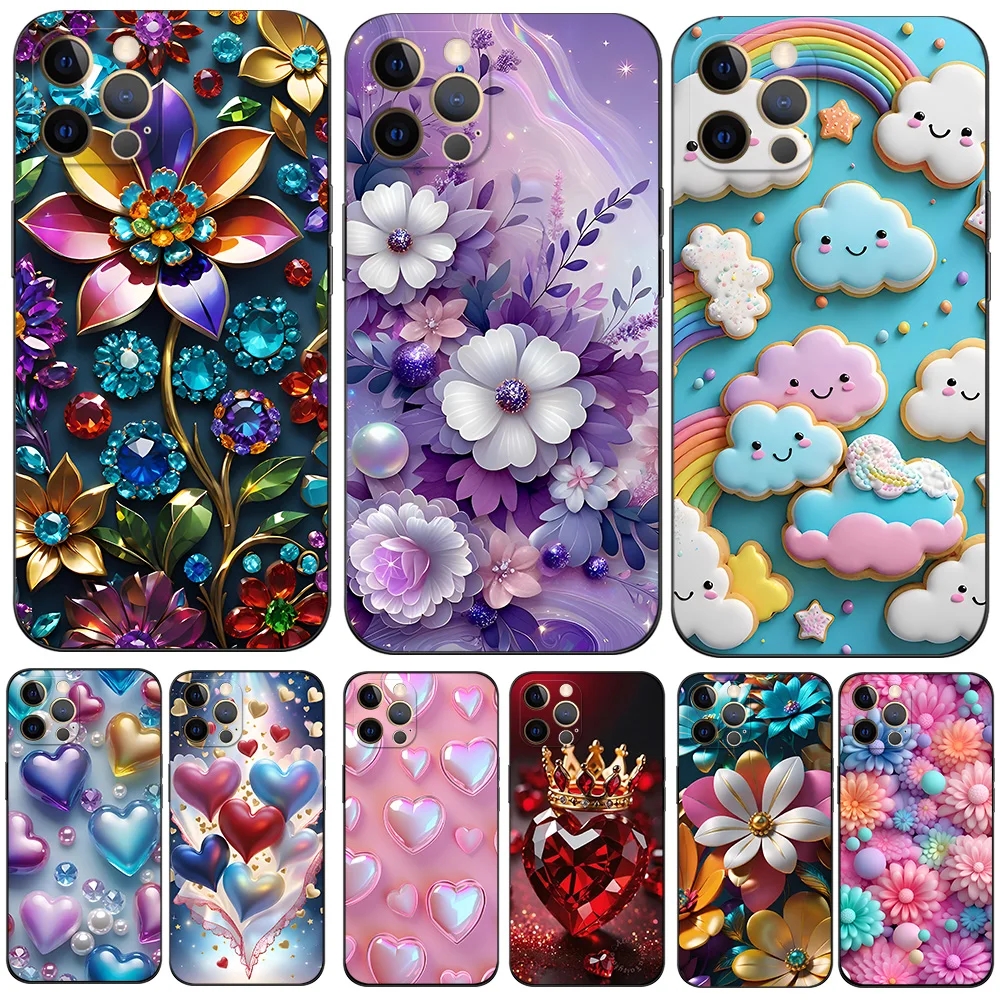 Per Iphone 12 Custodia Per Iphone 12 Mini 12 Pro Max Cover Per Apple Iphone12 12Pro Bumper Tpu Case Beautiful Flower Colorful