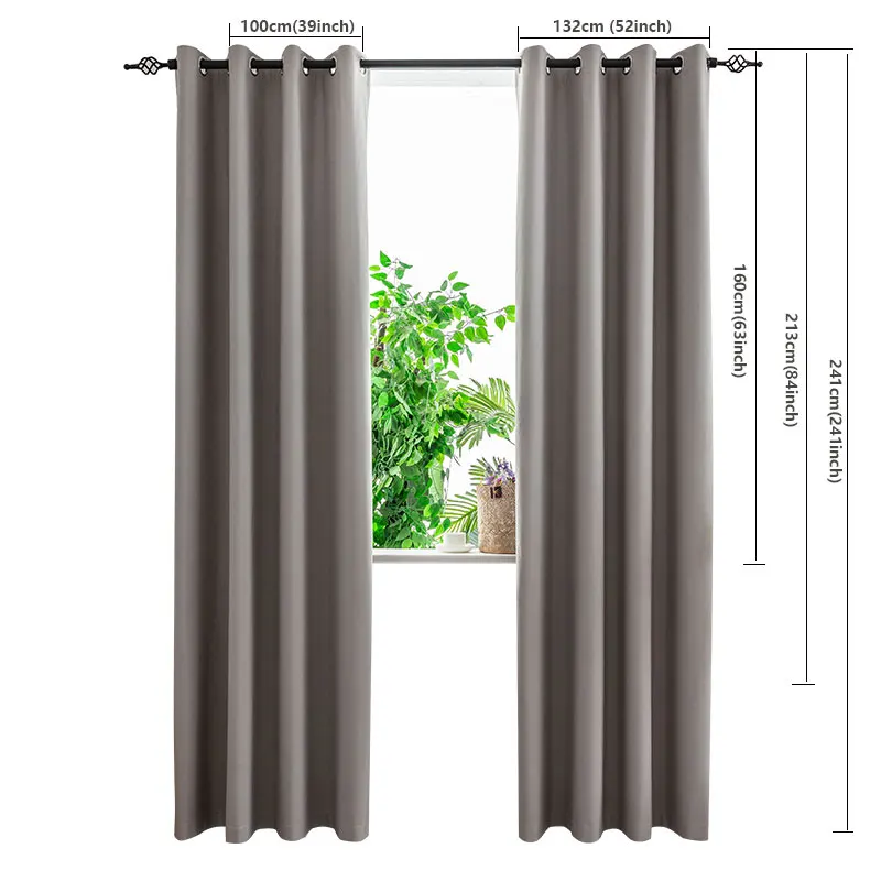 Blackout Curtains with Black TPU Interlining - Thin, Light Drapery Panel