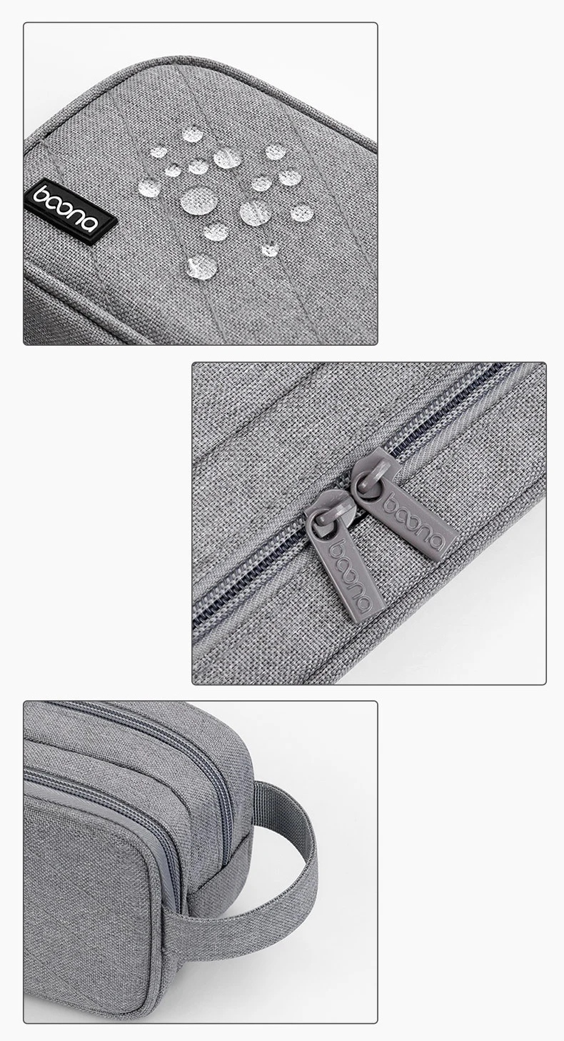 Powerful Dual Layer Cable Organizer Bag For Laptop Accessories With Quick Access