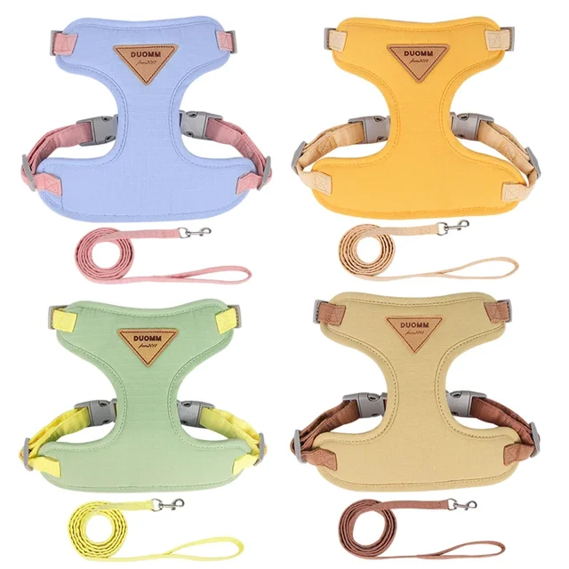 Puppy Harness and Leash Set, Breathable Pet Harness for Small and Medium-Sized Dogs and Cats, French Bulldog, Chihuahua, Poodle Pet Supplies 5