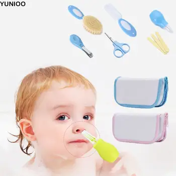 Pettine per testa portatile Kit per la cura del bambino Spazzola per tagliaunghie Set per la cura della scuola materna Pacchetto di strumenti per affilare Forniture per la pulizia del neonato Baby