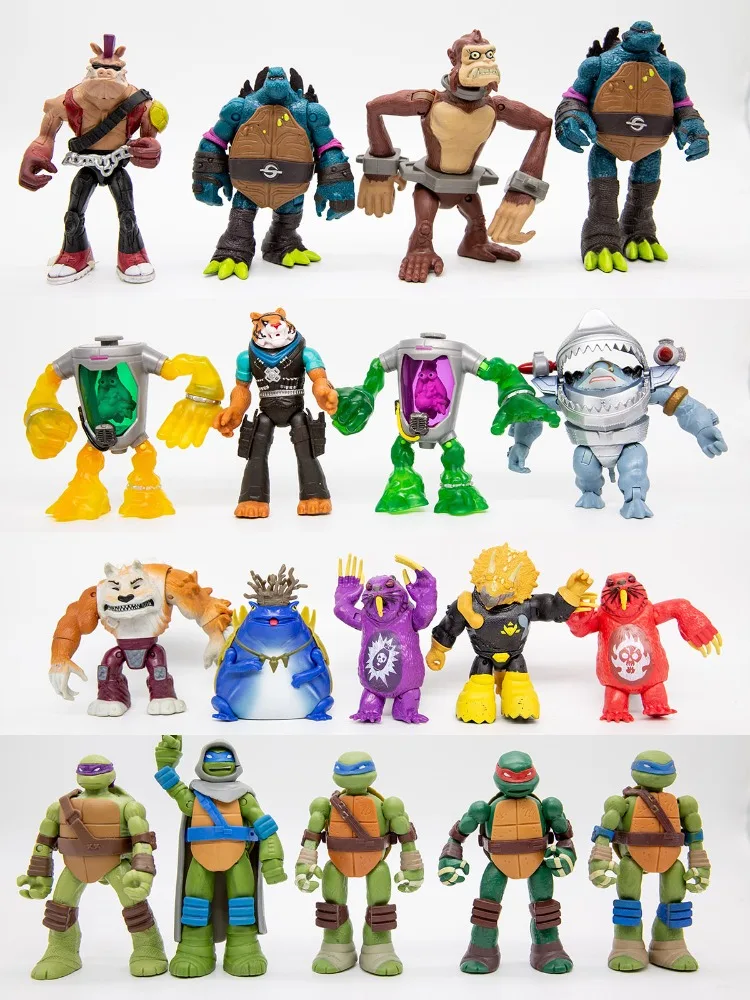 

Original Teenages Mutants Ninja Turtles Battle Villain Boss Action Figures Movable Joints Dolls Model Toy Collection Kids Gifts