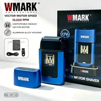 WMARK Rasoir électrique homme Rasoir électrique hommes Rasoir homme électrique Rasoir Professionnel Tondeuse à barbe Électrique Machine à raser Sans fil Rasoir à grille LED Métal Rasoir pour hommes NG-XS1 UV NG-8906 1