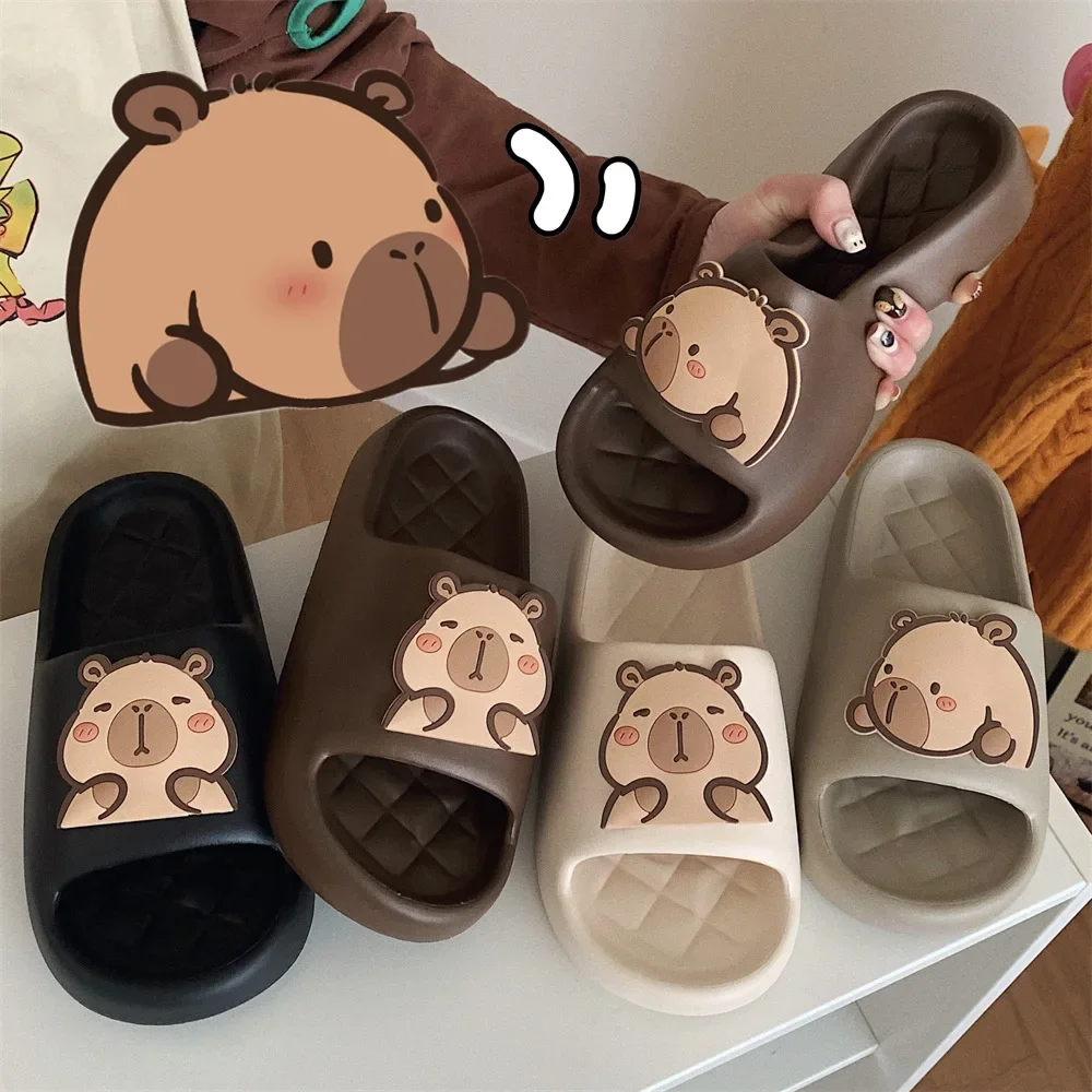 Women Sandals Home Slipper Women capybara Cute Cloud Sandals Summer Flip Flops Beach Slides House Casual Room Shoes Kawai Flat Female Eva