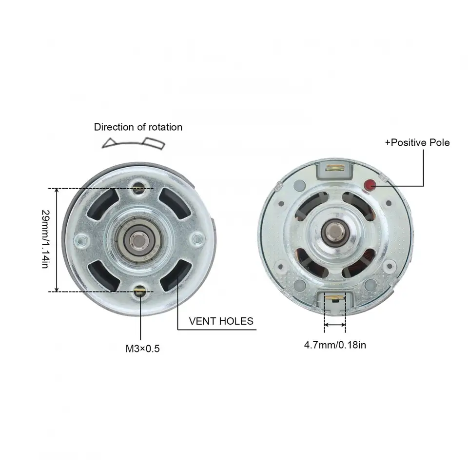 Motore DC 775 12V 4500RPM A Doppio Albero 50W Con Staffa - Coppia Elevata Per Progetti Fai-da-te - 6