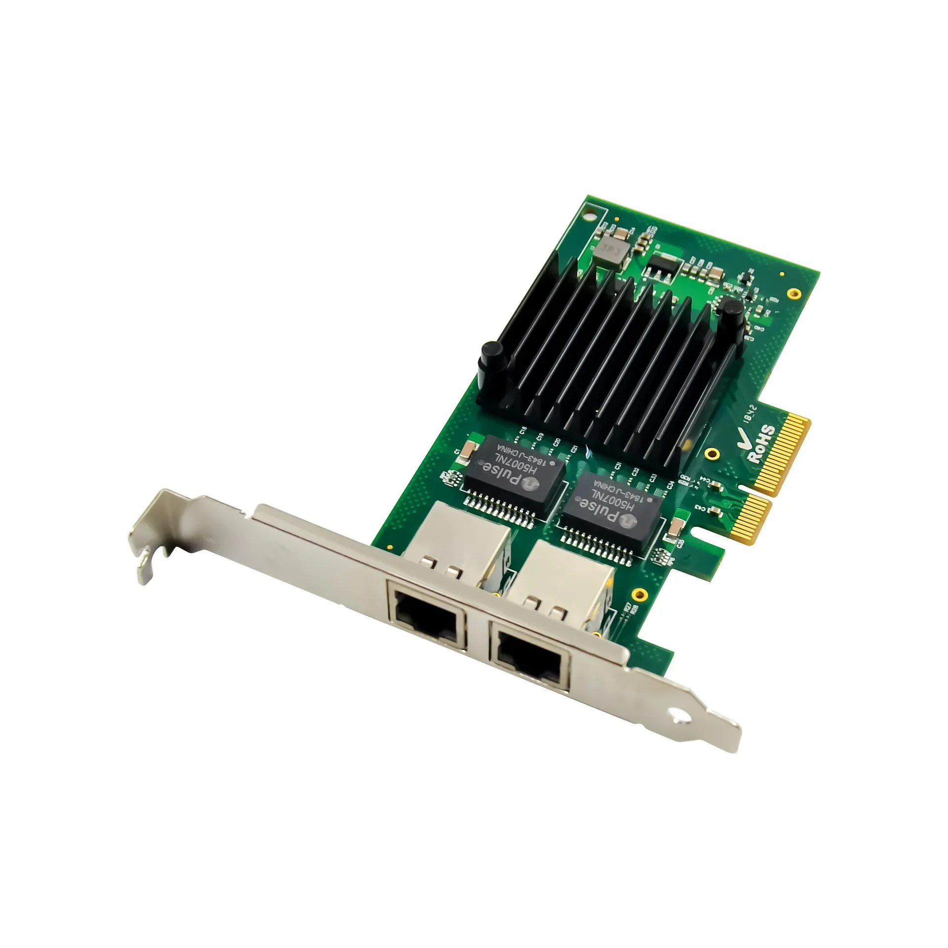 듀얼 포트 데스크탑 컴퓨터 유선 네트워크 카드 I350-t2 서버 무선 연결 지지대, I350am2 칩, Pci-e 1000m