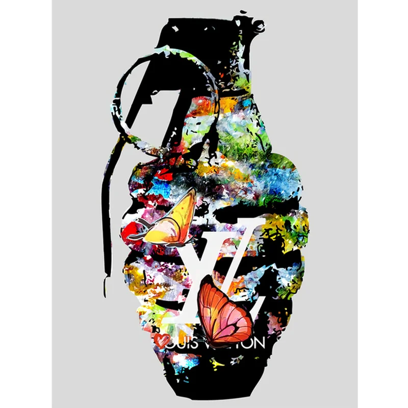 Pop Graffiti Art Hand Grenade Poster and Print Banksy Bottle Canvas  Painting Wall Art Picture for Living Room Home Decor Cuadros - AliExpress