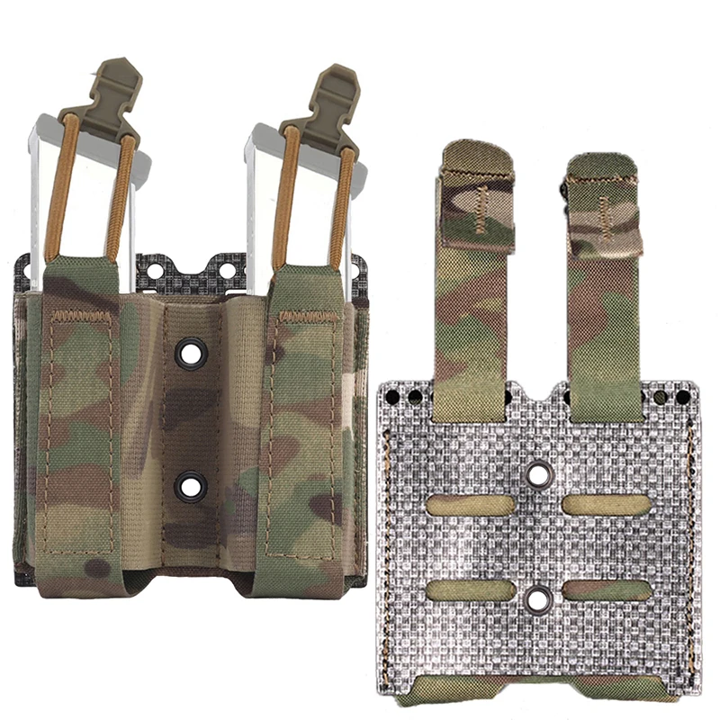 

Tactical Pistol Magazine Pouch Double 9mm Molle Universal Elastic Mag Bag Hunting Airsoft Clip Pouches High Quality