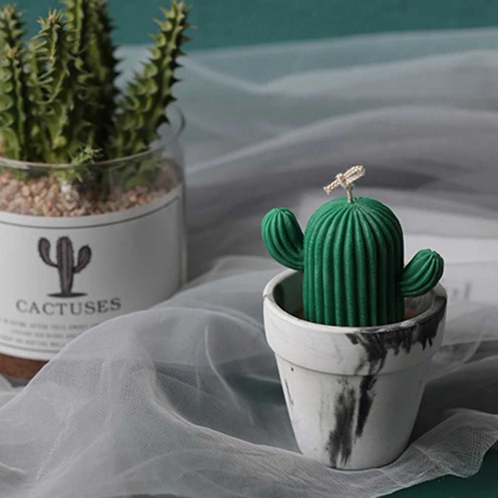 Mini Cactus Shape Candle Silicone Mold Handmade DIY Desktop Decoration Gypsum Resin Aromatherapy Thicken Candle Silicone Mould For silicone mold,silicone candle mold,aromatherapy candle mold,silicone candle molds,candle mold