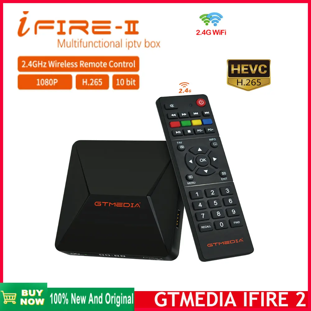 

GTMEDIA ifire2 DVB Full HD 1080P H.265 HEVC Built-in WIFI 2.4G 2.4G Wireless Remote Control Set Top Box Upgrade Of GTMedia IFIRE