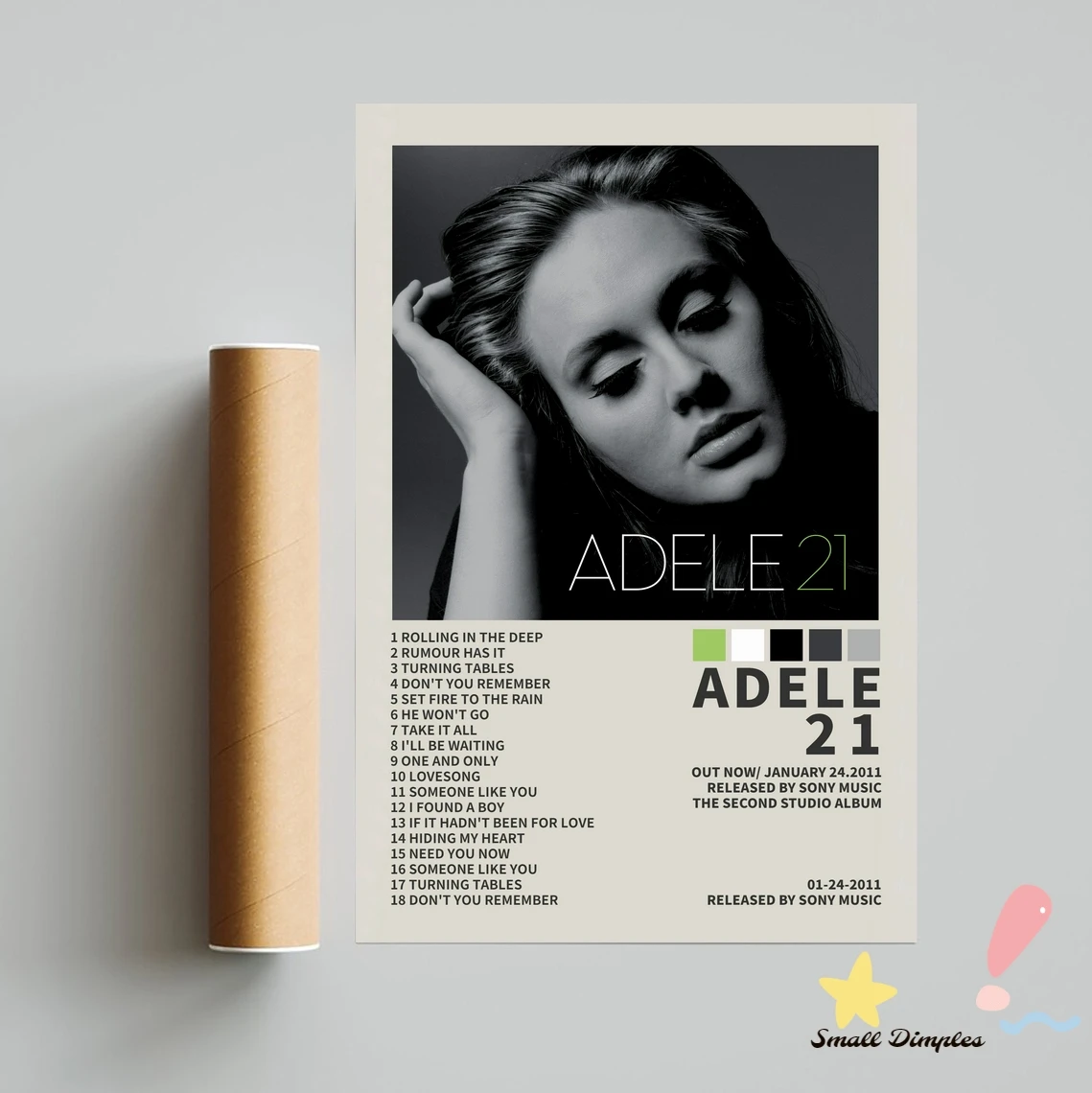 Альбом-Постер Adele 21 Music Song, Холст, Художественная Печать.