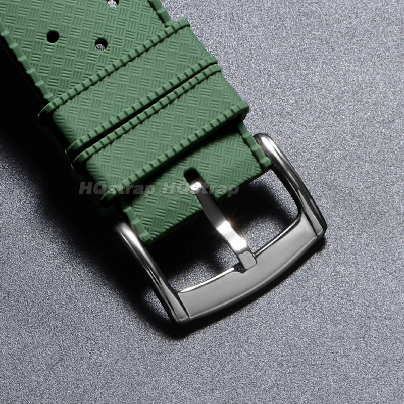 Waterproof Quick Release Perforated Silicone Watch Strap - Tropical Design