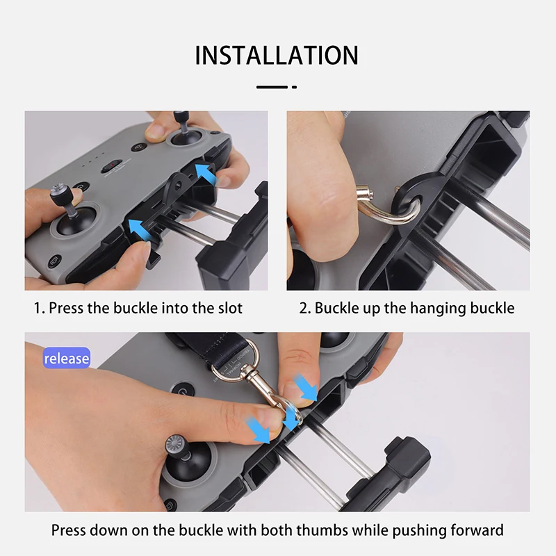 Support drone DJI avec cordon nylon réglable - Boucle ABS pour télécommande