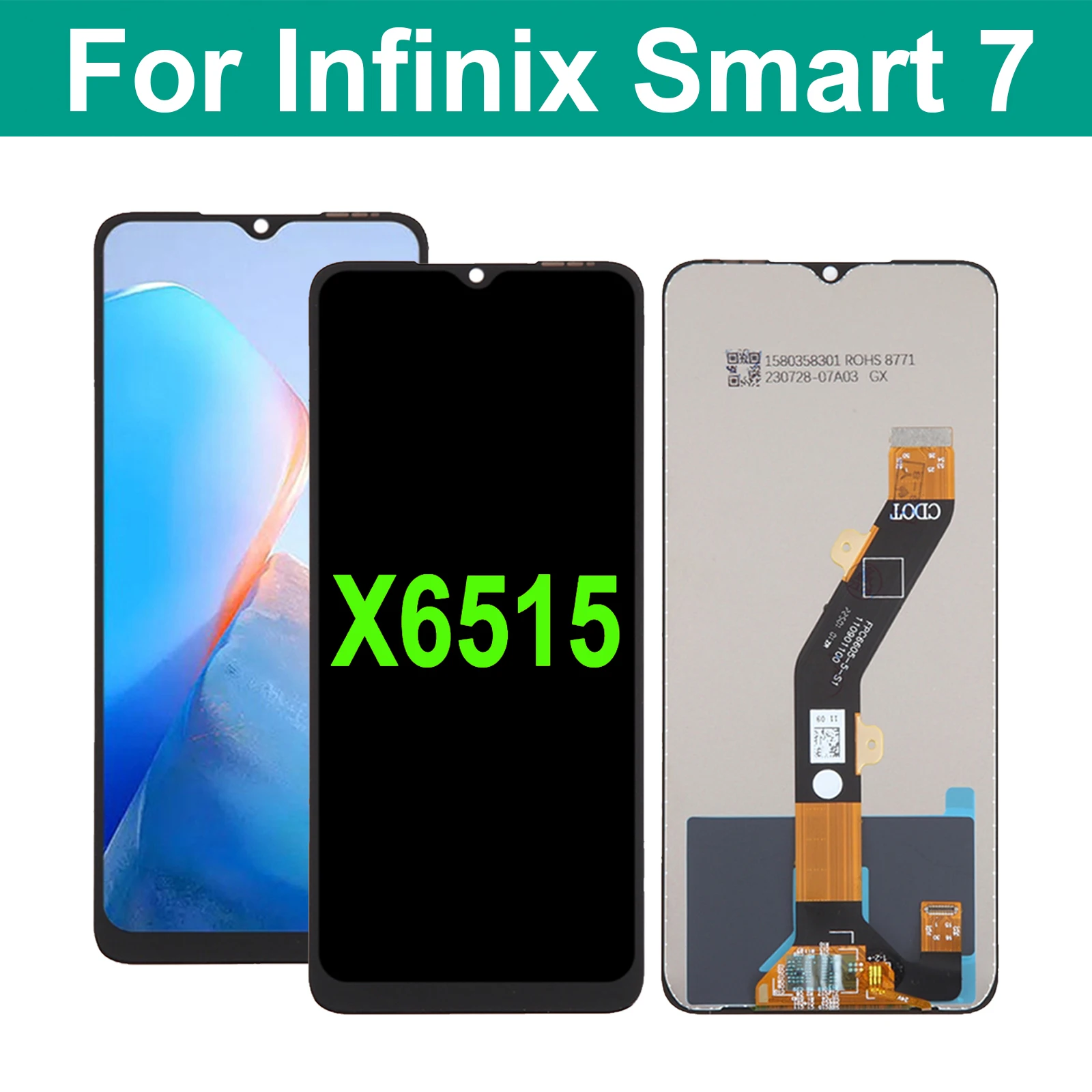 

Оригинальный ЖК-дисплей 6,6 ''для Infinix Smart 7 X6515 для Infinix Smart7 LCD