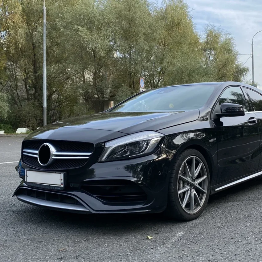 메르세데스-벤츠 A-클래스 W176 AMG-라인 A45 2015 2016 2017 2018 프론트 범퍼 스포일러 스플리터 트림 하단 에어벤트 카나드