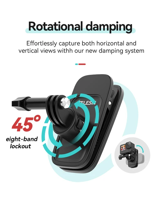 Supporto Magnetico Per Zaino - Universale 360° Per Action Cam GoPro, DJI, Insta360 - Foto 7