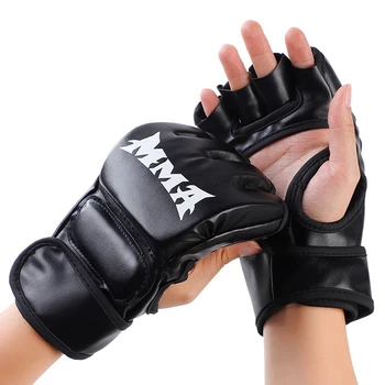 Guantes de Boxeo MMA para Hombres y Mujeres - PU Resistente para Artes Marciales Mixtas, Karate, Muay Thai - Adultos y Niños