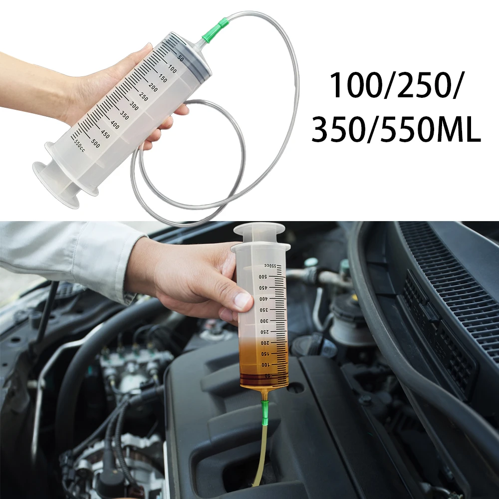 Oil Syringe Pump 1Set Car Oil Pump Large Capacity Extractor Syringe with Scale for Automobile Truck Oil Exchange Cars Tools Mechanical Workshop