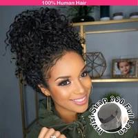 360 HD Full Lace Curly Wigs Human Hair Preplucked 13x6 13x4 Lace Frontal Wig Deep Wave Glueless Human Hair Ready To Wear 30Inch