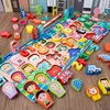Montessori Wooden Number Puzzle Shape Sorter Counting & Matching Game Magnetic Fishing Game Logarithmic Board Toy for Kids Gifts