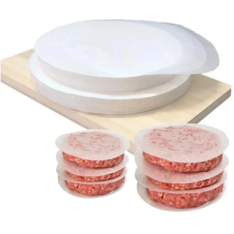 

100Pcs/Lot Hamburger Frozen Patty Compartment Paper BBQ Oil Absorbent Paper Hamburger Press Patty Paper Food Mat Paper