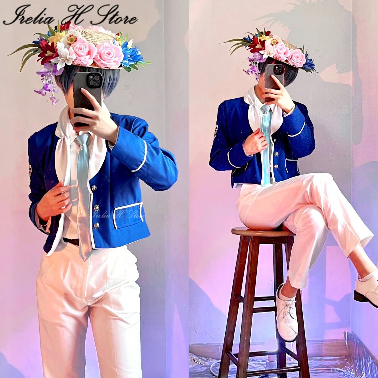 

Irelia H Store Ciel from Black Butler Ciel Phantomhive Cosplay Costume Flower hat under water