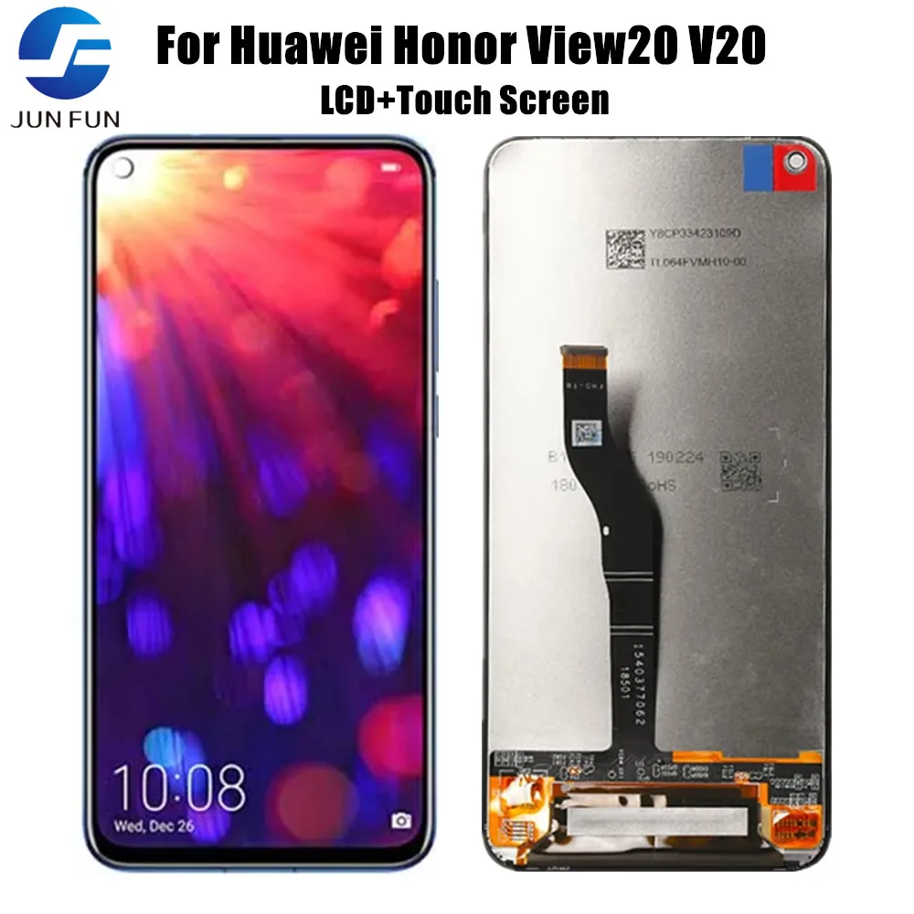

ЖК-дисплей 6,4 дюйма для Huawei Honor View20 V20, ЖК-сенсорная панель, экран Pantalla, дигитайзер в сборе для HonorView20 HonorV20, ЖК-дисплей
